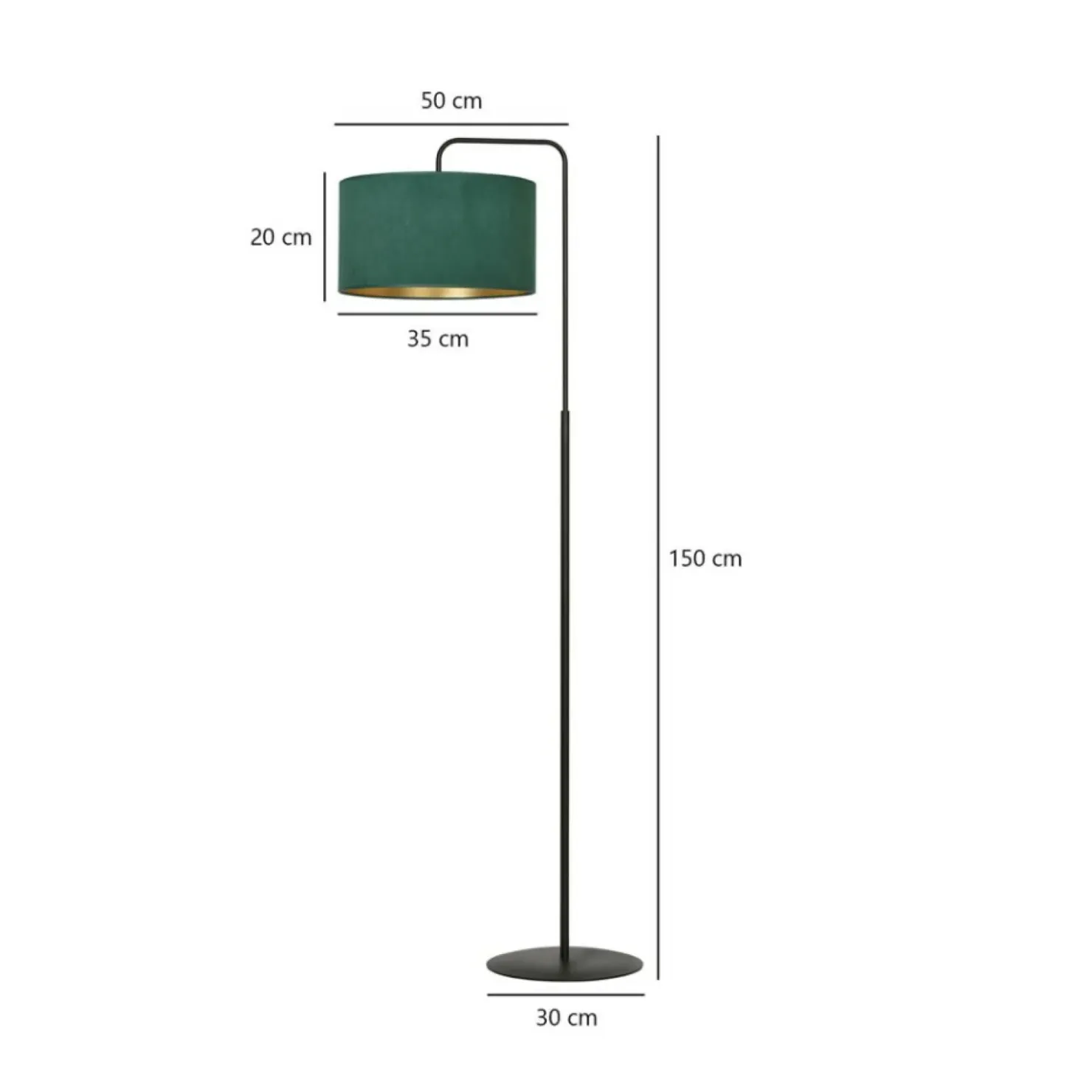Lampa podłogowa z zielonym abażurem 1051/LP1 HILDE | Kaja Oświetlenie*Sklep Kaja Best