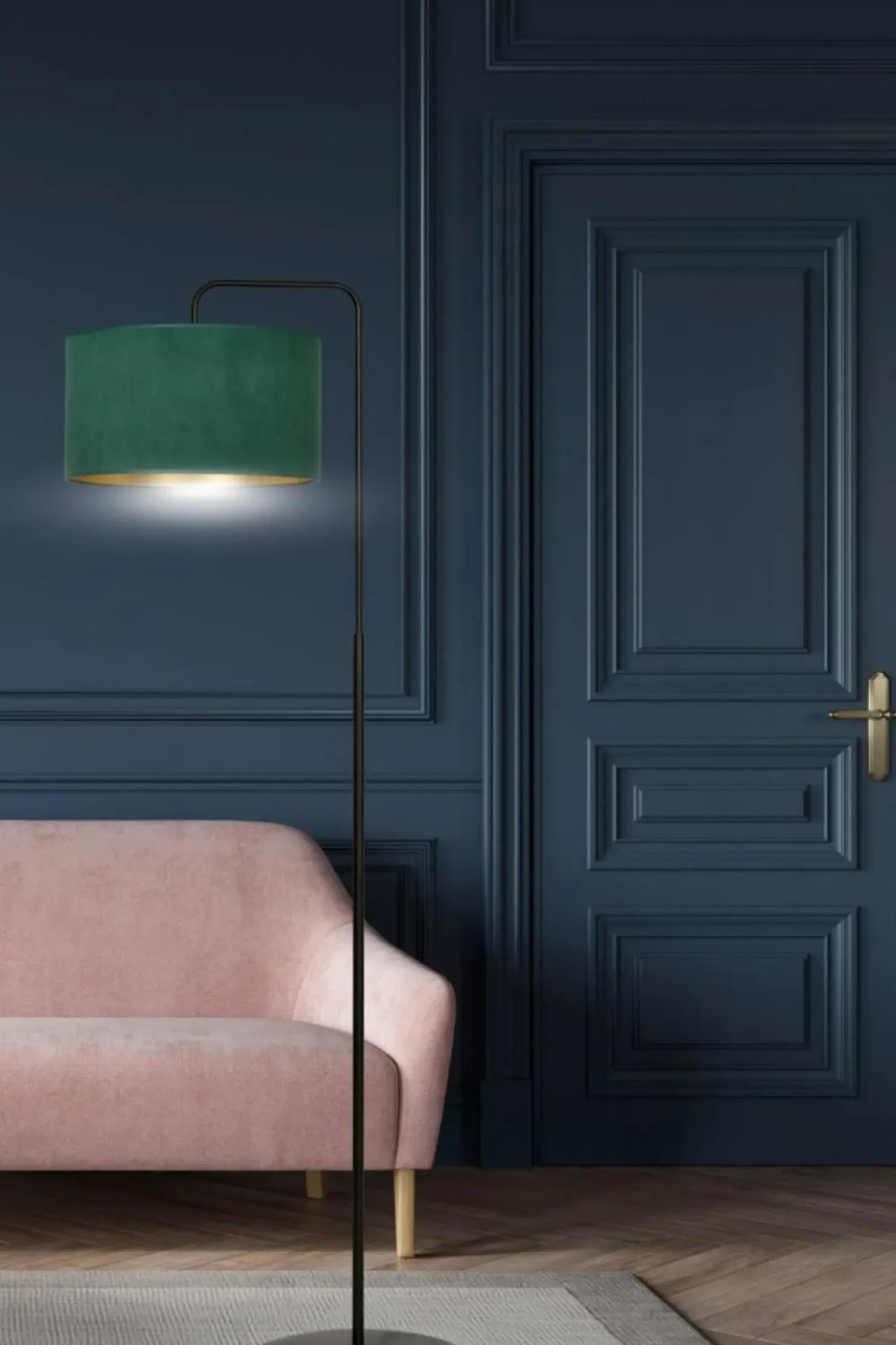 Lampa podłogowa z zielonym abażurem 1051/LP1 HILDE | Kaja Oświetlenie*Sklep Kaja Best