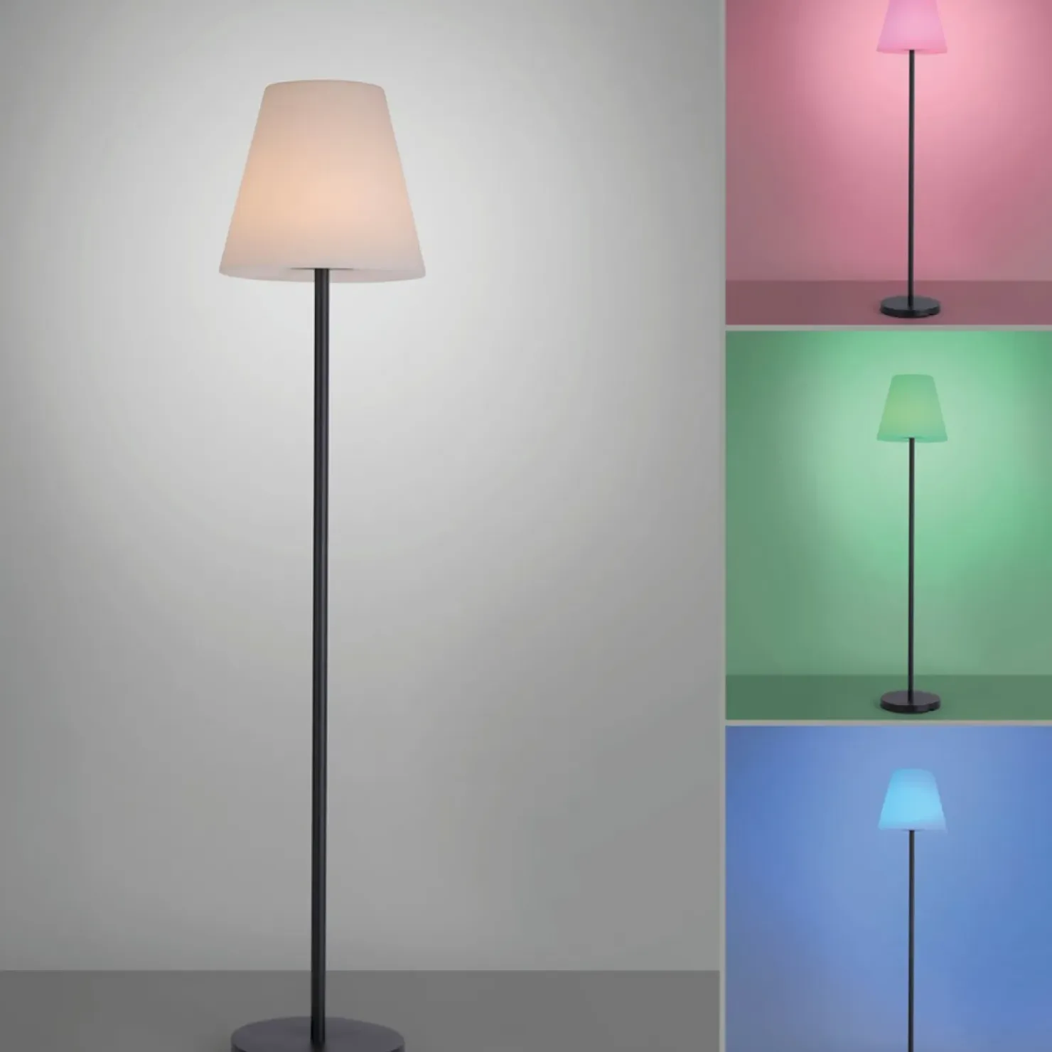 Lampa podłogowa zasilana akumulatorem, RGB 19826-18 z serii HOLLY*Sklep Kaja Outlet