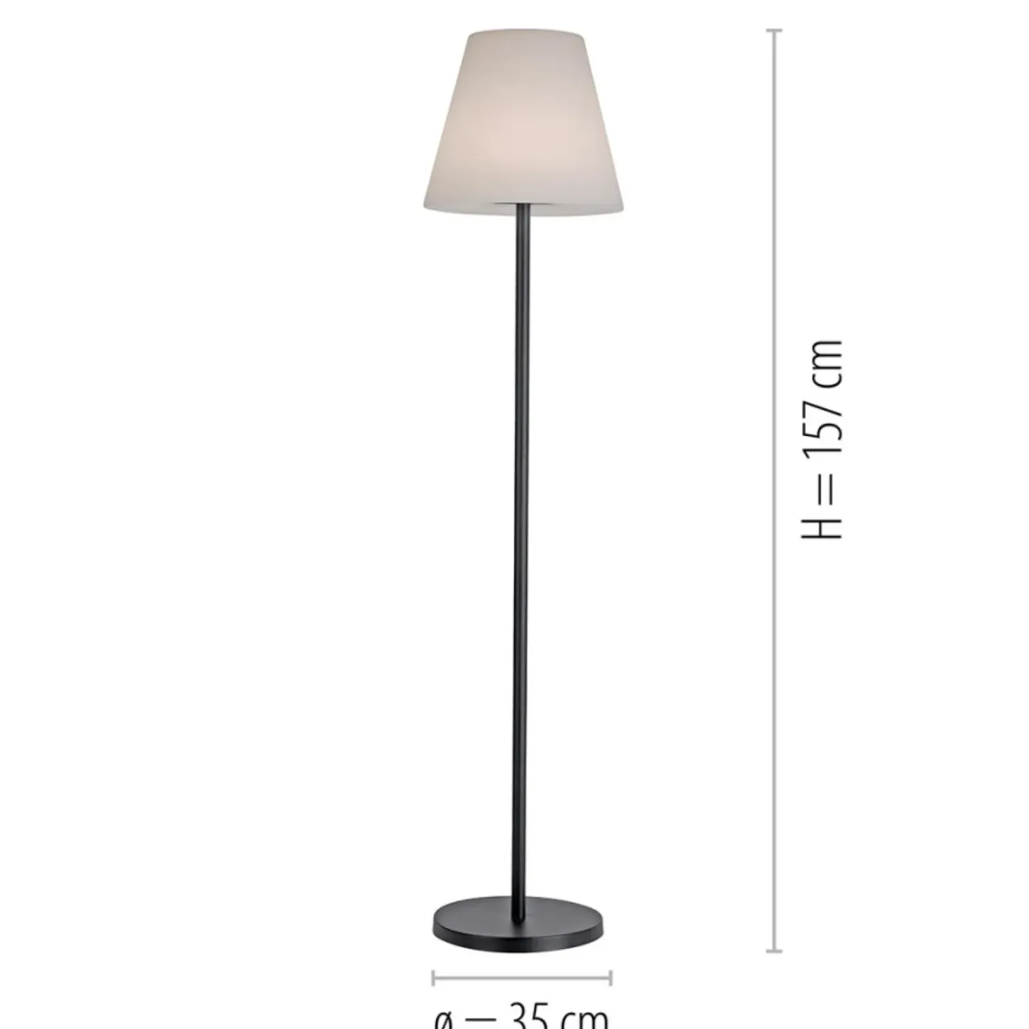 Lampa podłogowa zasilana akumulatorem, RGB 19826-18 z serii HOLLY*Sklep Kaja Outlet