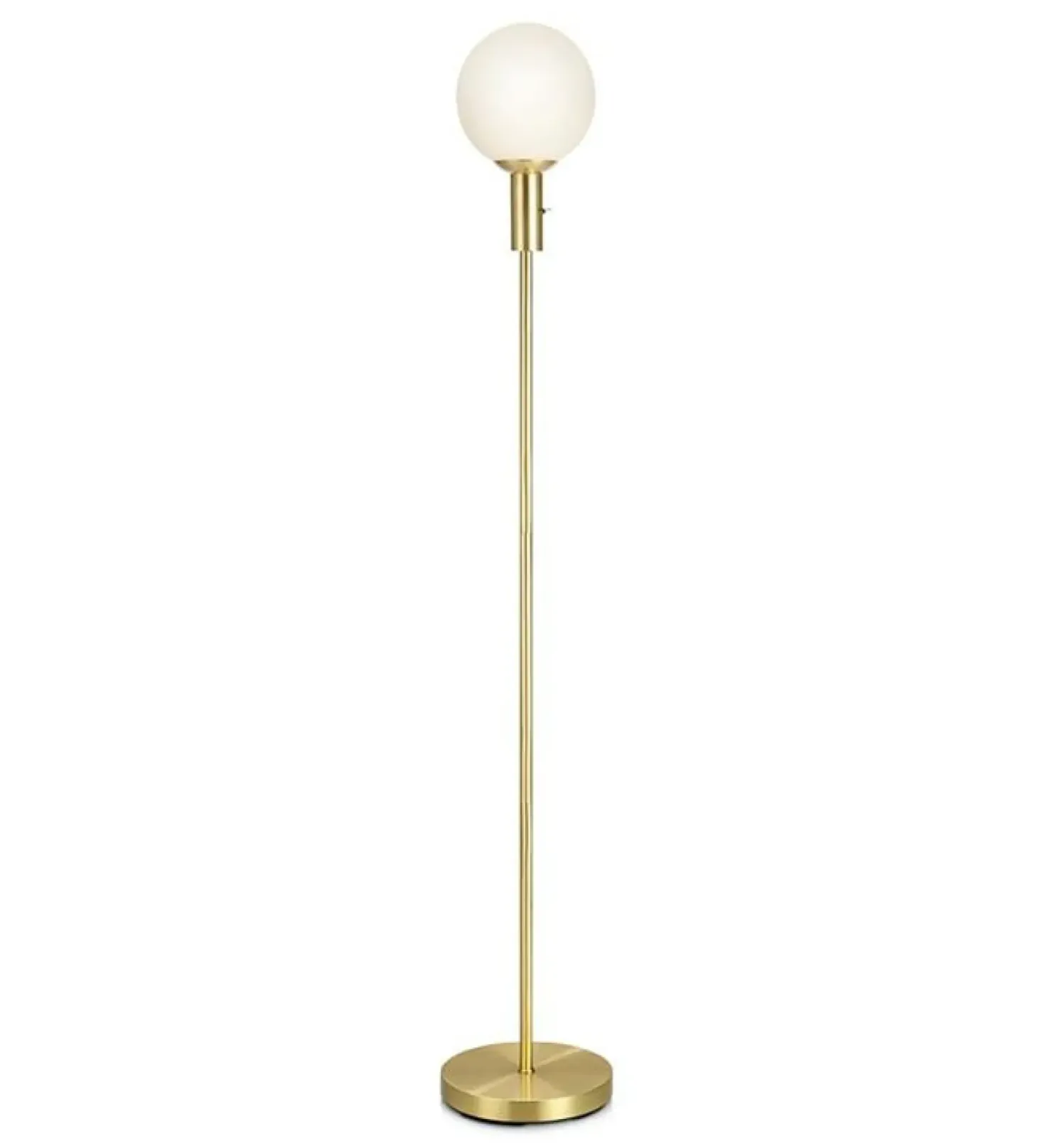 Lampa podłogowa złota oprawa i biały klosz 106867 | Kaja Oświetlenie*Sklep Kaja Fashion
