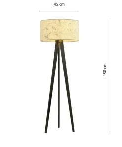 Lampa stojąca, klasyczny trójnóg z abażurem 1150/LP3 ASTON | Kaja*Sklep Kaja Fashion