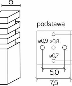 Lampa stojąca, ogrodowa, nowoczesny wygląd RADO 3 AL z serii RADO | Kaja Oświetl*Sklep Kaja Discount