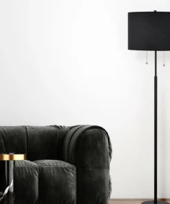 Lampa stojąca włączana sznureczkami LP-0304/2F BK FOGO | Kaja*Sklep Kaja Outlet