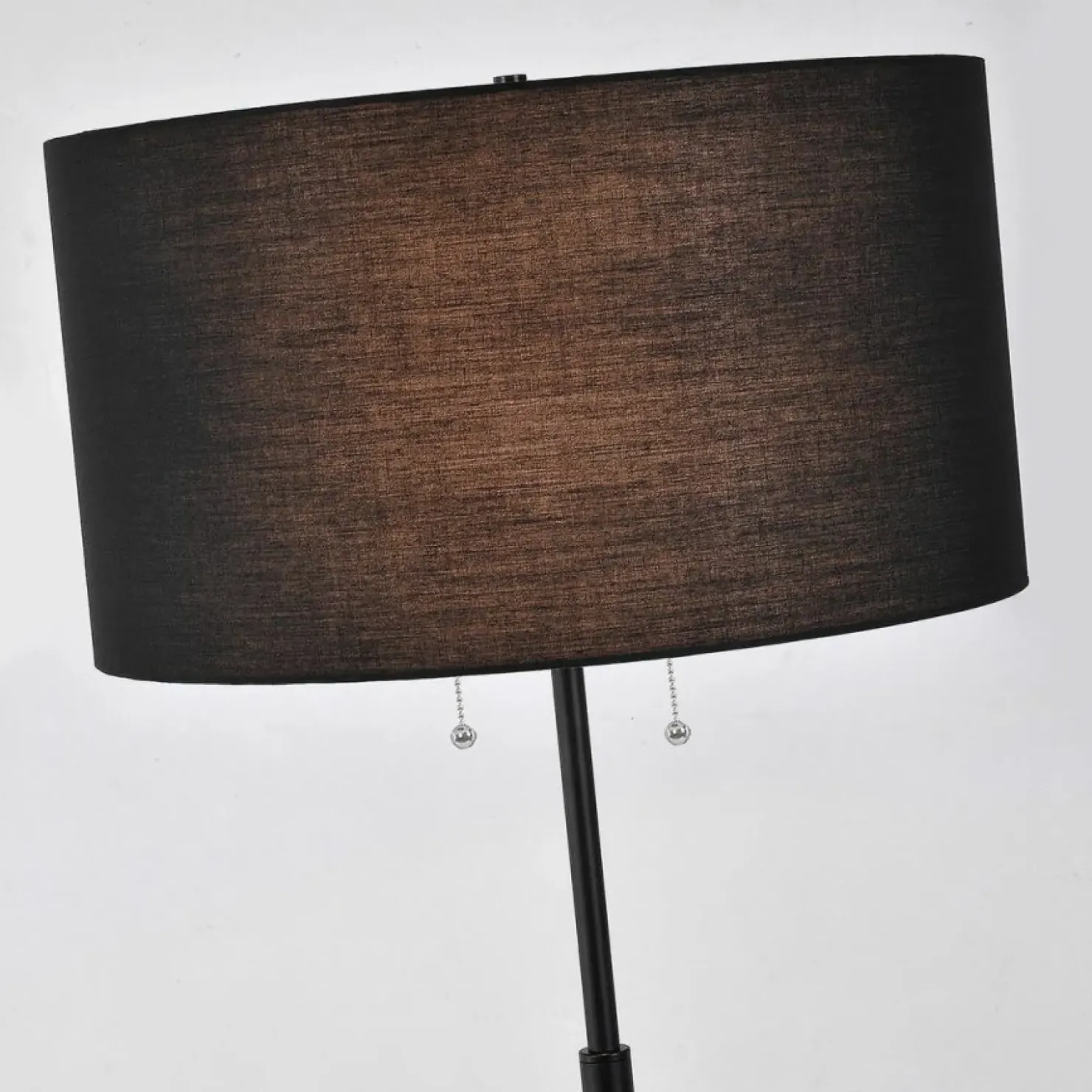 Lampa stojąca włączana sznureczkami LP-0304/2F BK FOGO | Kaja*Sklep Kaja Outlet