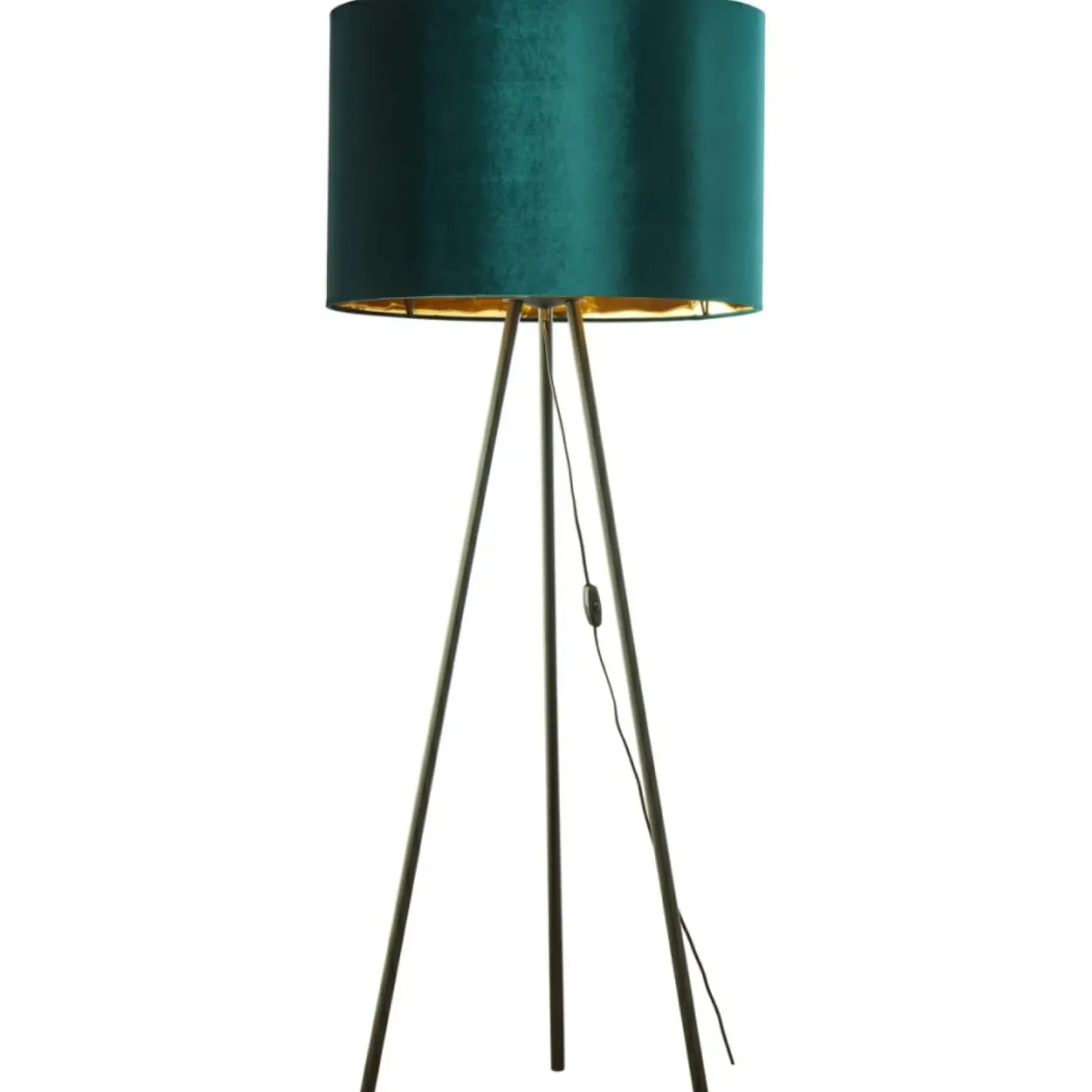 Lampa stojąca z abażurem butelkowa zieleń TK 5539 TERCINO | Kaja*Sklep Kaja Fashion