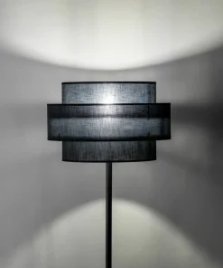 Lampa stojąca z podwójnym abażurem TK 5896 CALISTO BLACK | Kaja*Sklep Kaja Hot