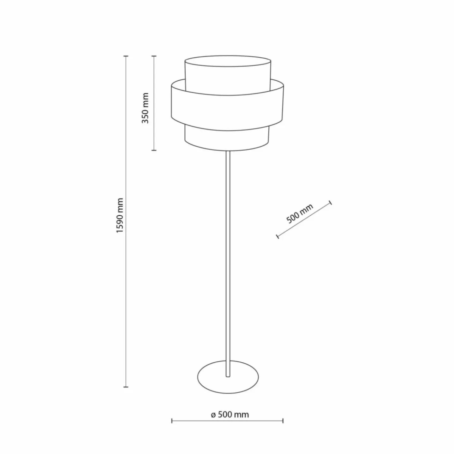 Lampa stojąca z podwójnym abażurem TK 5896 CALISTO BLACK | Kaja*Sklep Kaja Hot
