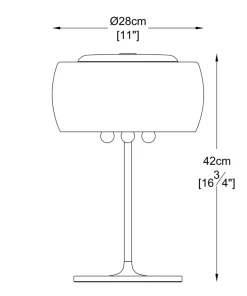 Lampa stołowa do biura T0076-03E-F4FZ CRYSTAL| Kaja Oświetlenie*Sklep Kaja Fashion
