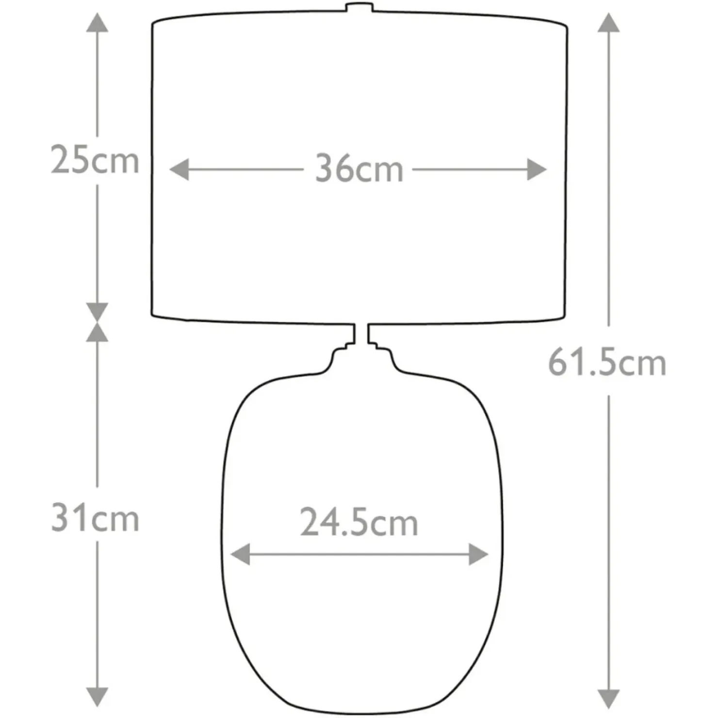 Lampa stołowa, dwukolorowa podstawa CHALKFARM-TL z serii CHALK FARM*Sklep Kaja Store