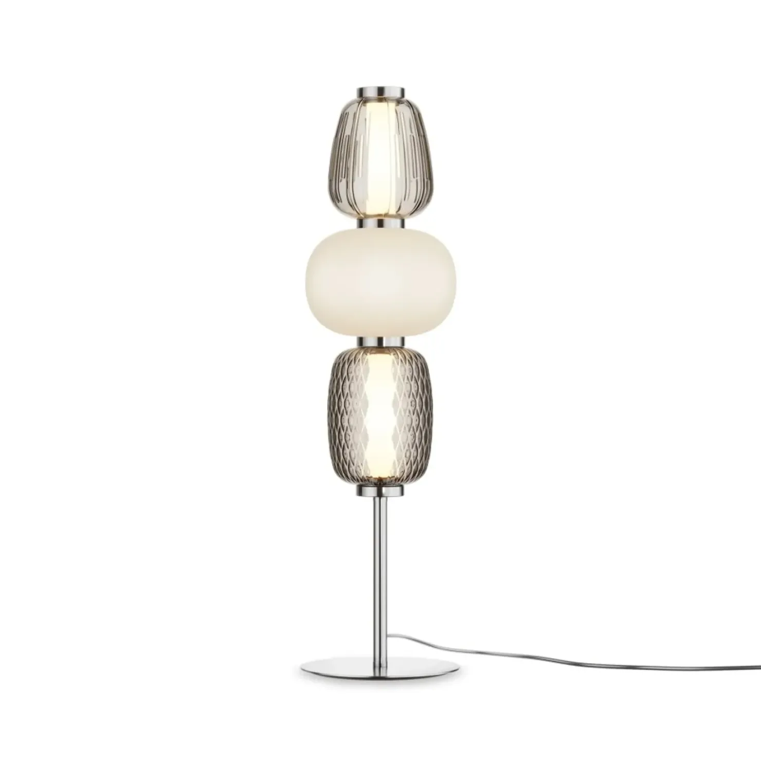 Lampa stołowa, efektowny wygląd MOD267TL-L28CH3K z serii PATTERN*Sklep Kaja Cheap