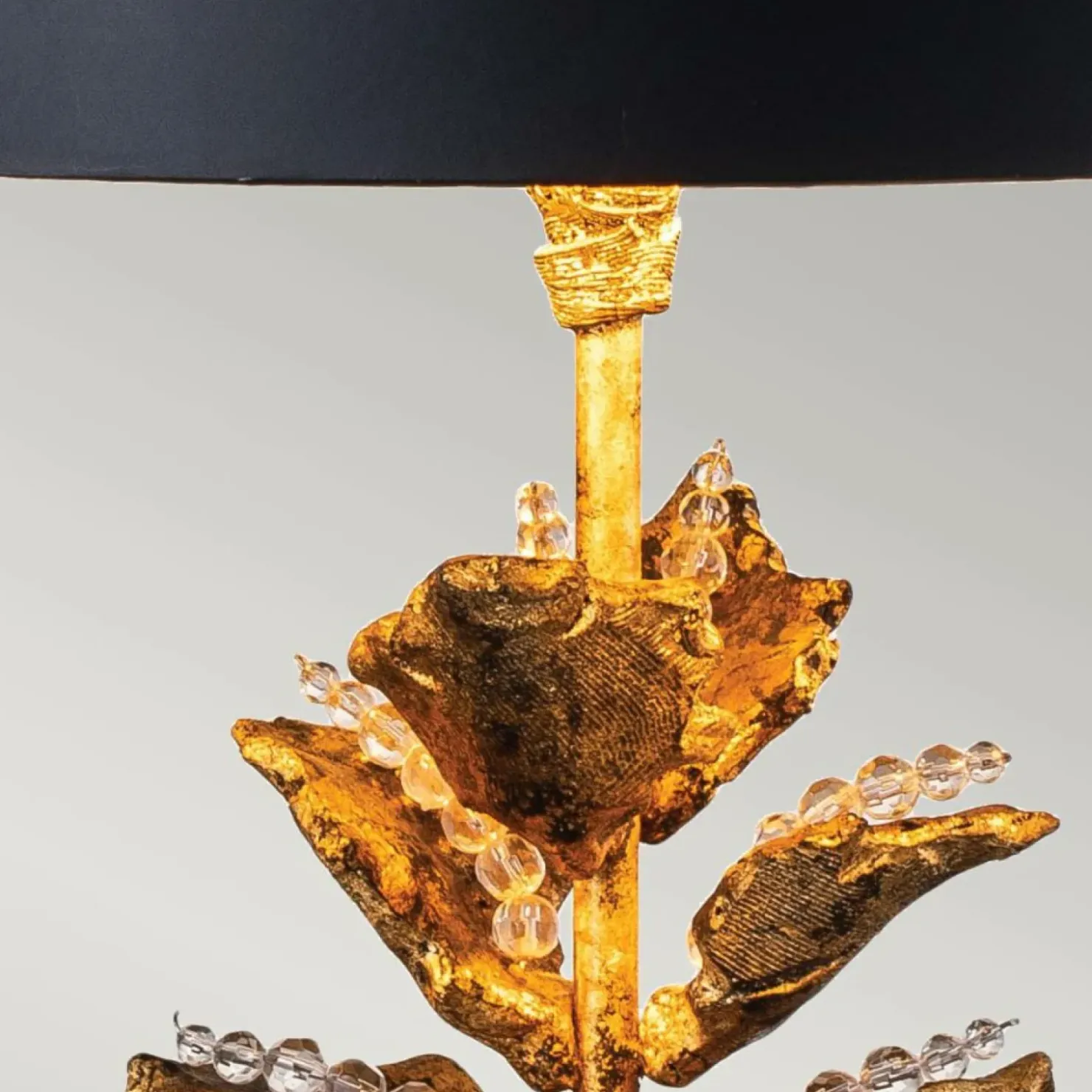 Lampa stołowa, kwiat, antyczne złoto FB-CAMILIA-TL z serii CAMILIA*Sklep Kaja Cheap