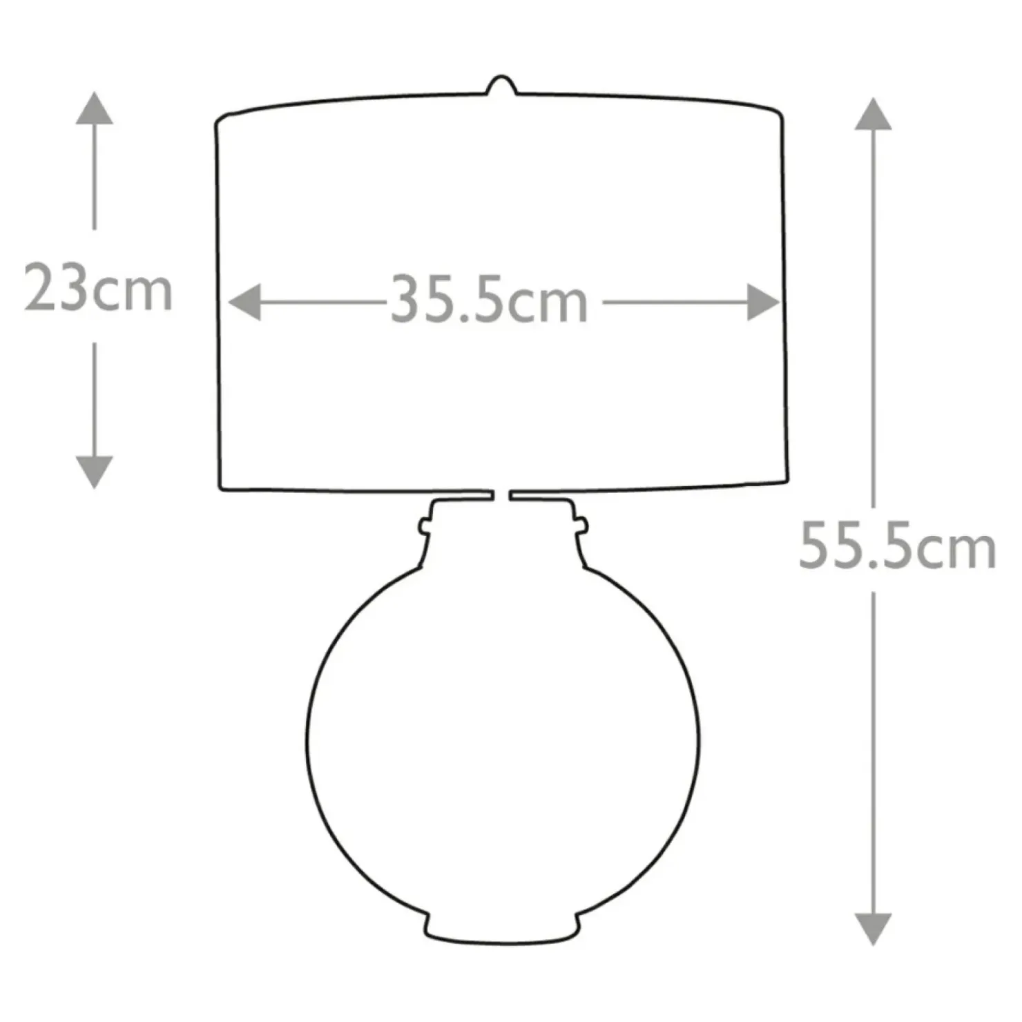 Lampa stołowa, szklana podstawa DL-KARA-TL-SMOKE z serii KARA*Sklep Kaja Sale