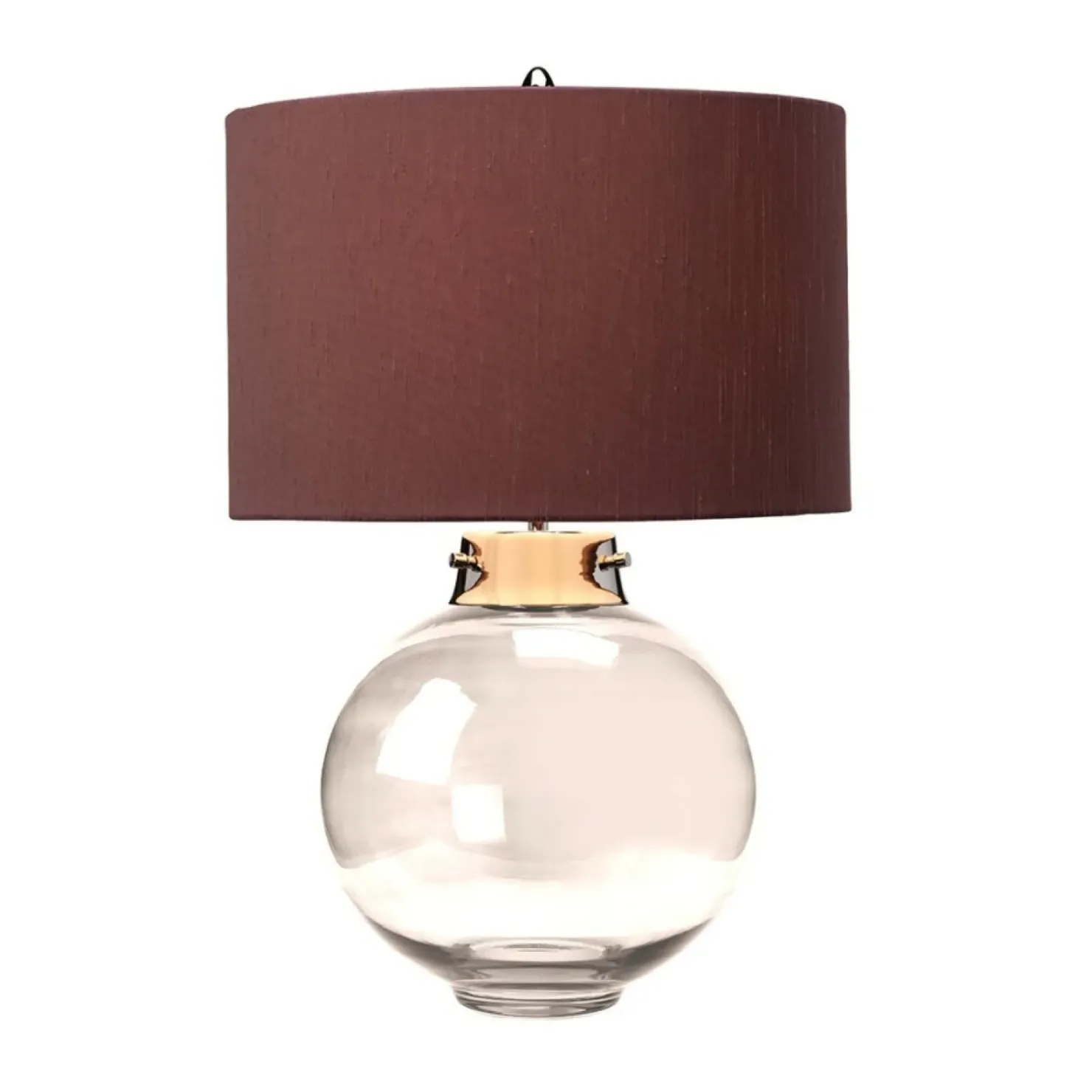 Lampa stołowa, szklana podstawa DL-KARA-TL-SMOKE z serii KARA*Sklep Kaja Sale
