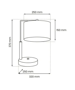 Lampa stołowa w klasycznym wydaniu MLP7502 z serii LINO | Kaja Oświetlenie*Sklep Kaja Online