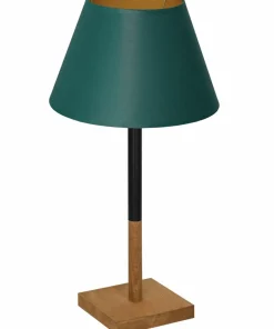 Lampa stołowa z abażurem, butelkowa zieleń LX 3752 z serii TABLE LAMPS*Sklep Kaja Cheap