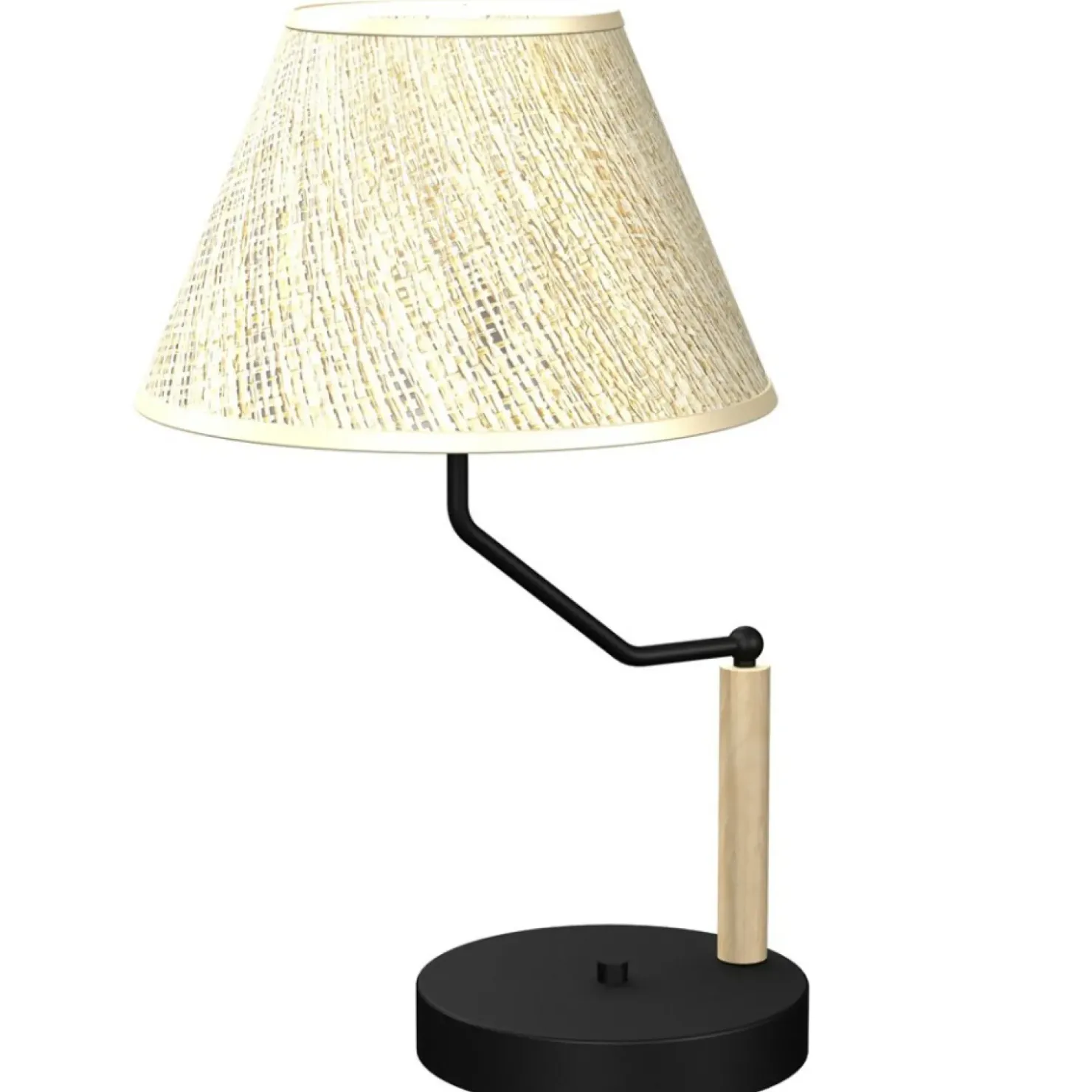 Lampa stołowa z beżowym abażurem, do sypialni MLP7278 z serii ETNA | Kaja Oświet*Sklep Kaja Fashion