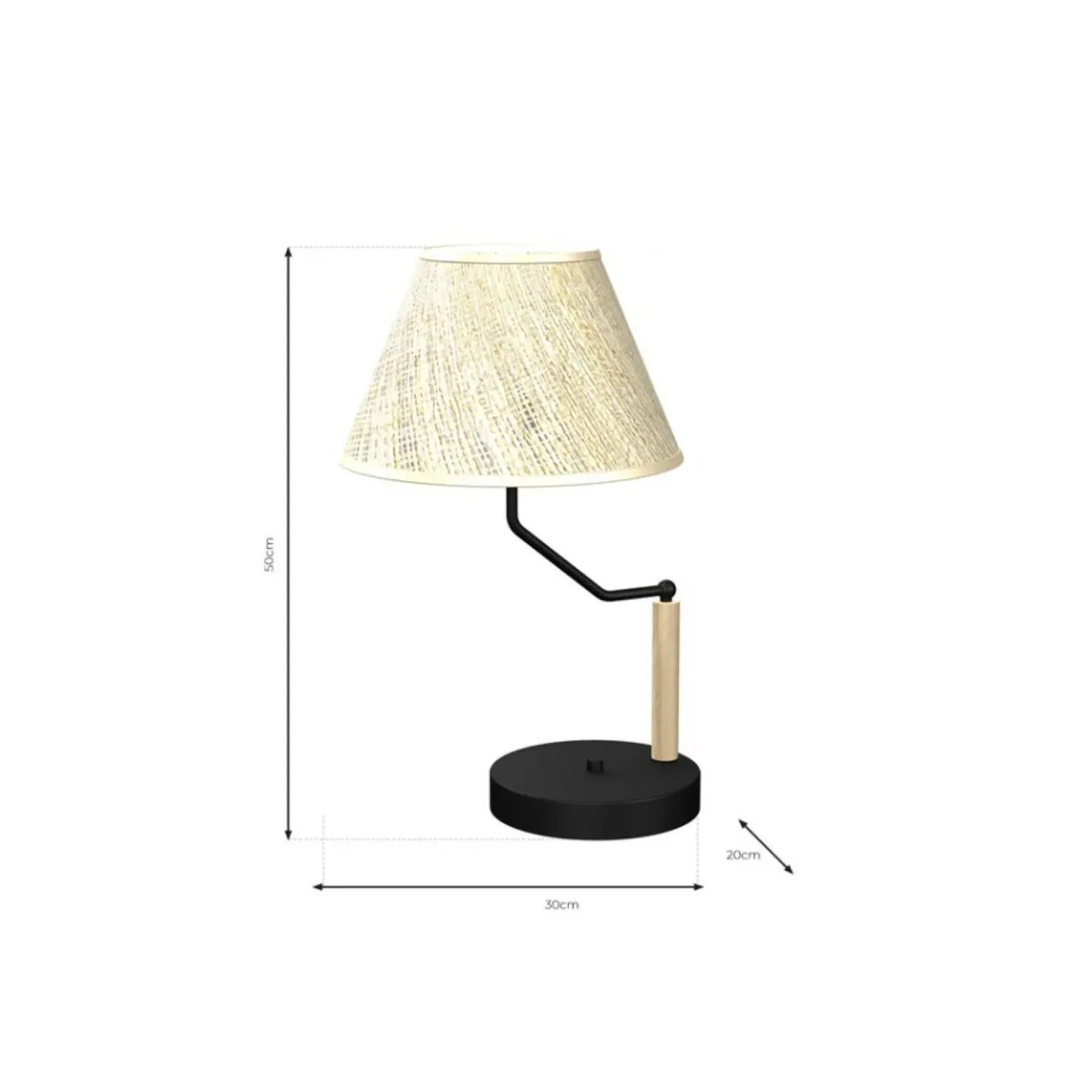 Lampa stołowa z beżowym abażurem, do sypialni MLP7278 z serii ETNA | Kaja Oświet*Sklep Kaja Fashion