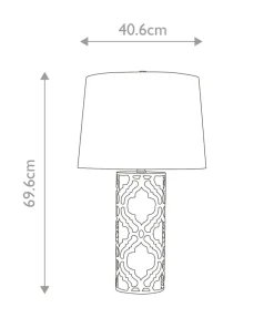 Lampa stołowa z białym abażurem GN-ARABELLA-TL-G z serii ARABELLA*Sklep Kaja Cheap