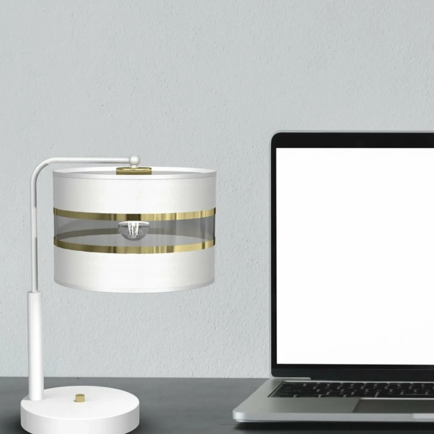 Lampa stołowa z m abażurem, do salonu MLP7354 z serii ULTIMO | Kaja Oświetl*Sklep Kaja New
