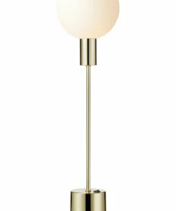 Lampa stołowa z białym kloszem złota oprawa 107765 | Kaja Oświetlenie*Sklep Kaja Discount