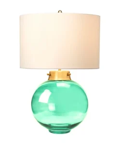 Lampa stołowa z ciemnozielonym szkłem DL-KARA-TL-GREEN z serii KARA*Sklep Kaja Best Sale