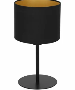 Lampa stołowa z czarno-złotym abażurem LX 3185 z serii FRODI | Kaja*Sklep Kaja Best