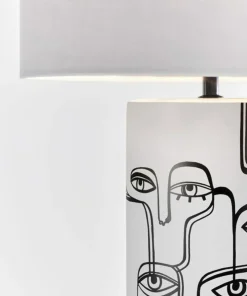 Lampa stołowa z czarnym szkicem twarzy 108246 | Kaja Oświetlenie*Sklep Kaja Flash Sale
