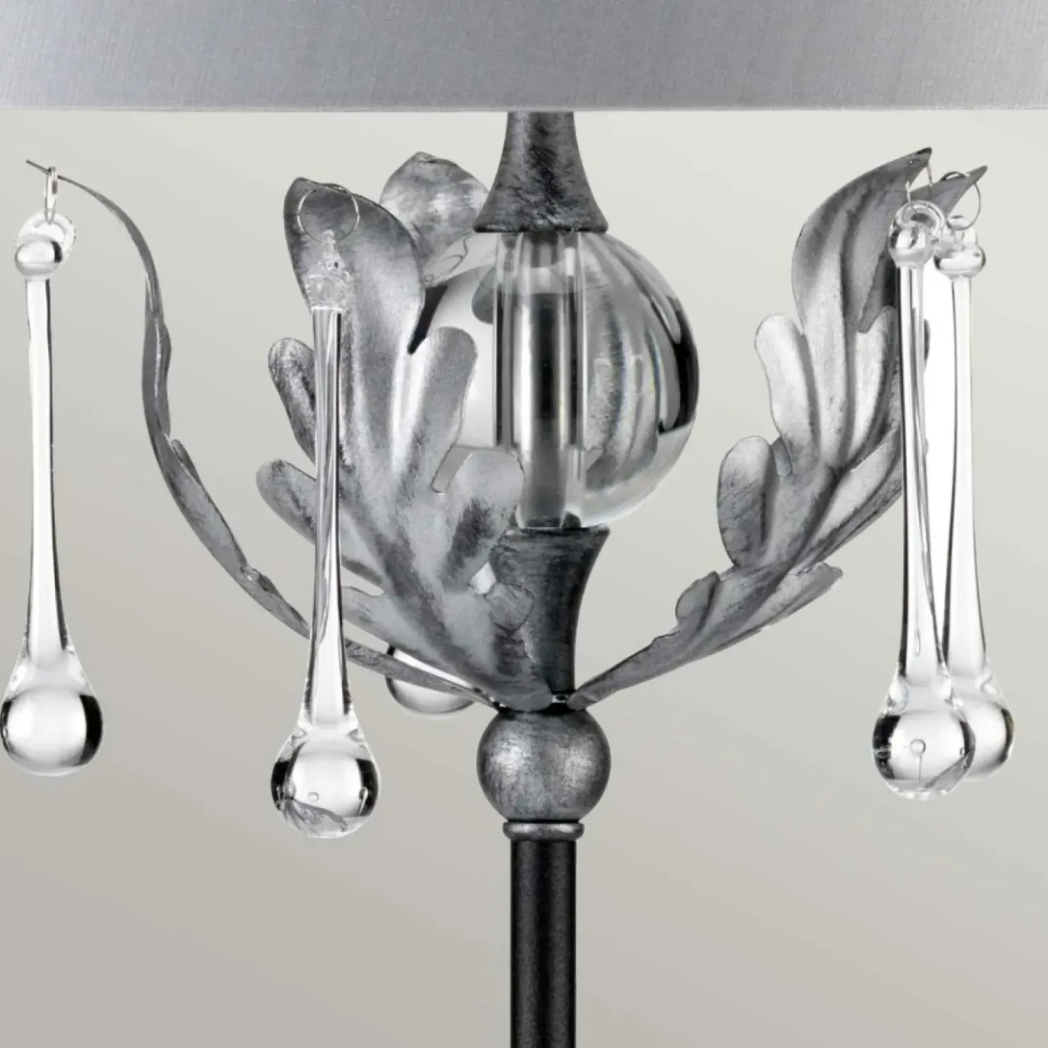 Lampa stołowa z kryształkami AML-TL-BLK-SIL z serii AMARILLI*Sklep Kaja Hot