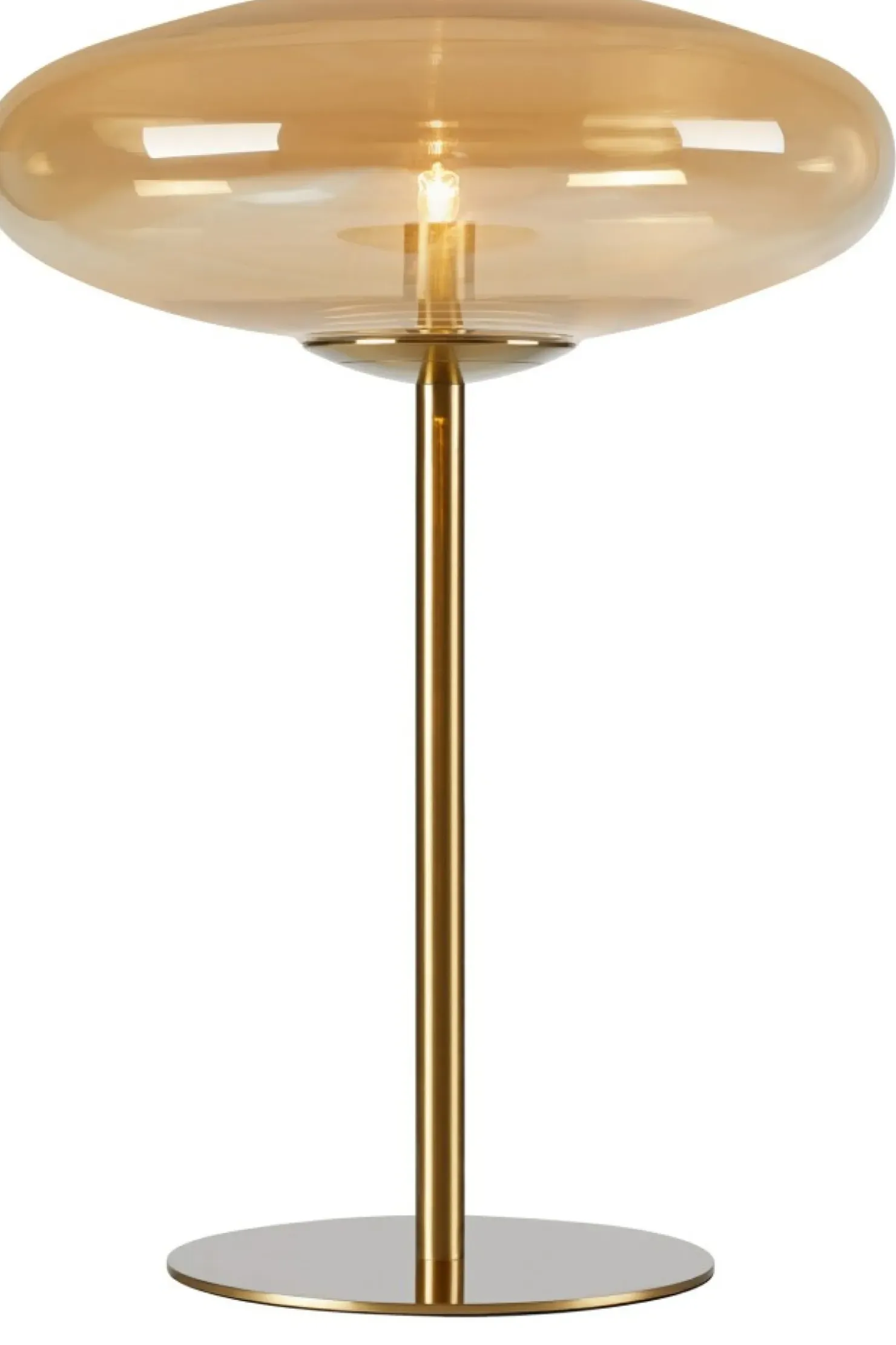 Lampa stołowa z ozdobnym, bursztynowym kloszem 108443 z serii LOCUS*Sklep Kaja New
