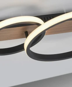 Store Sklep Kaja Lampa sufitowa - dwa okręgi LED 15615-78 z serii TROOPER | Kaja drewno