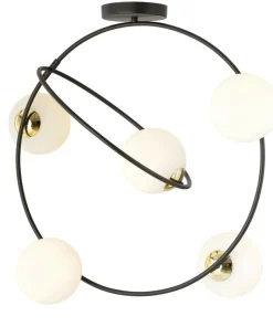 Store Sklep Kaja Lampa sufitowa - okręgi ze złotymi dekoracjami 1293/5 z serii STARDOM