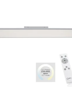 New Sklep Kaja Lampa sufitowa - prostokąt z pilotem 14757-21 z serii FLAT | Kaja srebrny