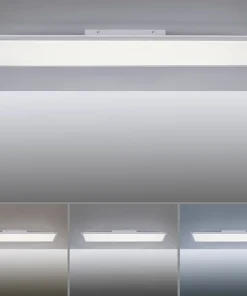 New Sklep Kaja Lampa sufitowa - prostokąt z pilotem 14757-21 z serii FLAT | Kaja srebrny