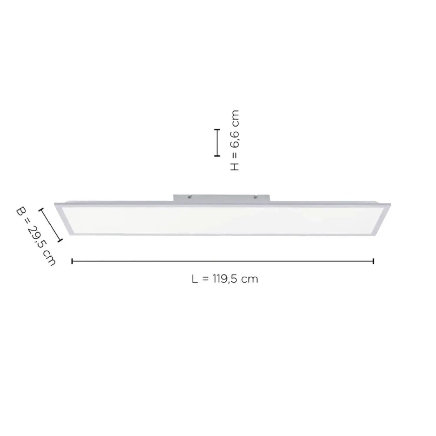 New Sklep Kaja Lampa sufitowa - prostokąt z pilotem 14757-21 z serii FLAT | Kaja srebrny