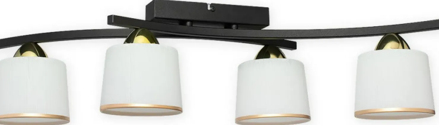 Lampa sufitowa, biało-złote klosze O3244 P4 CZA + ZL z serii ALTAR*Sklep Kaja Cheap