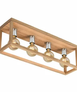 Cheap Sklep Kaja Lampa sufitowa dębowy box na ozdobne żarówki 9158474L KAGO | Kaja