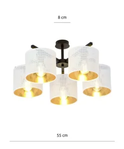 Lampa sufitowa do eleganckiego salonu 1145/5 JORDAN | Kaja Oświetlenie*Sklep Kaja Discount