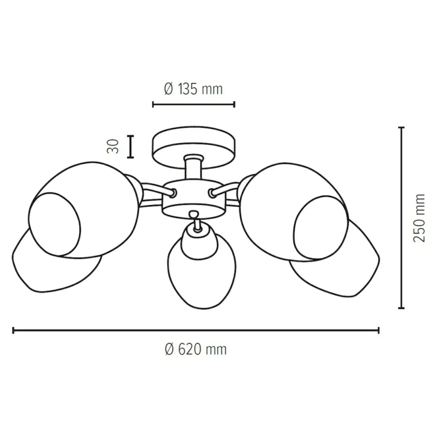 Lampa sufitowa do rustykalnego wnętrza 8320574 PARMA WOOD | Kaja*Sklep Kaja Online