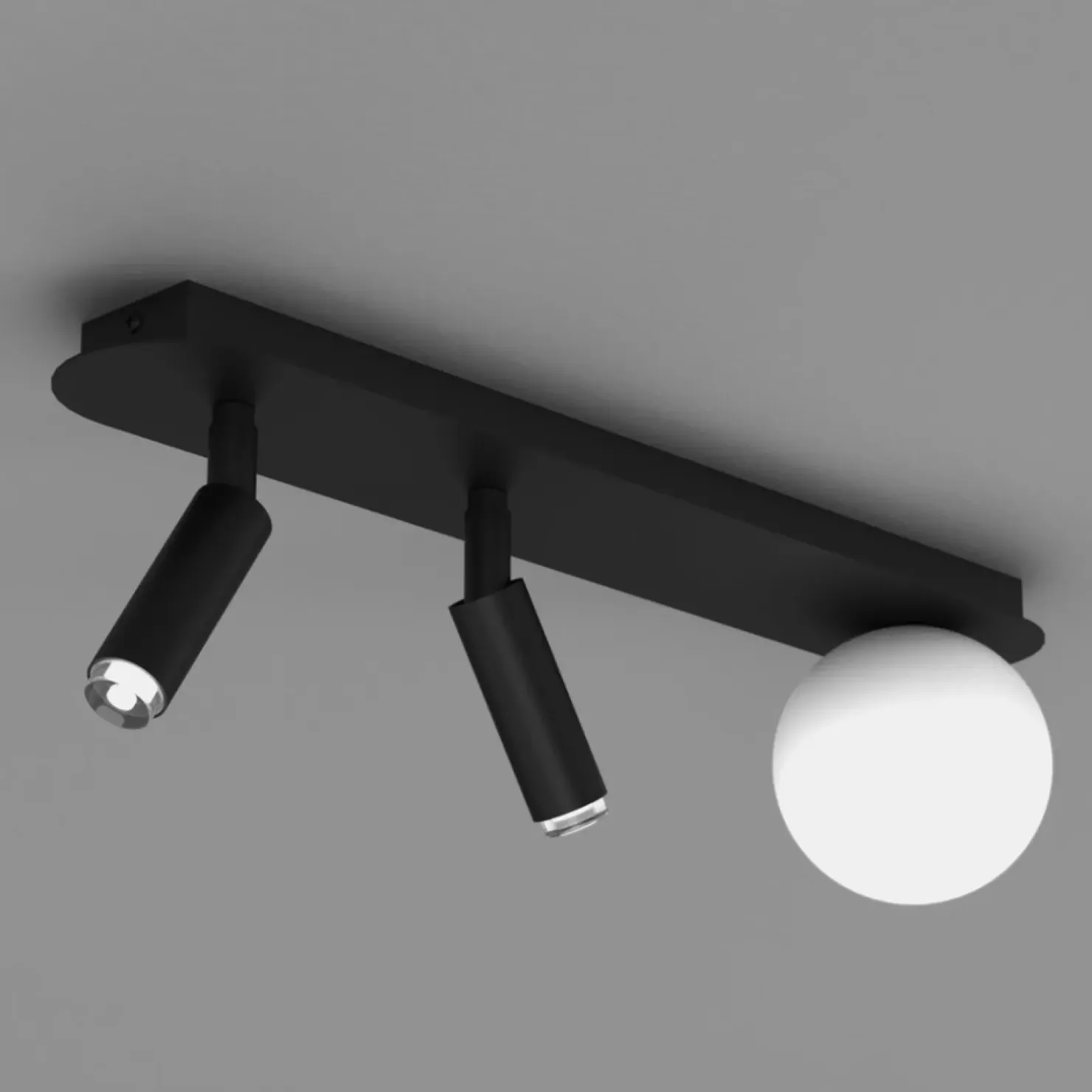 Cheap Sklep Kaja Lampa sufitowa, dwa reflektory i klosz MLP8405 z serii SIRIO | Kaja Oświetlenie