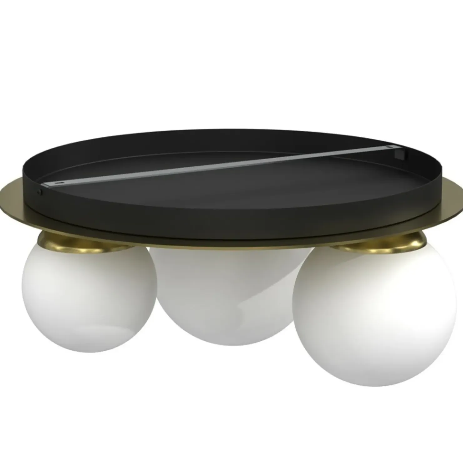 Store Sklep Kaja Lampa sufitowa glamour z trzema kloszami MLP7966 z serii PLATO | Kaja Oświetleni