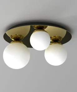 Store Sklep Kaja Lampa sufitowa glamour z trzema kloszami MLP7966 z serii PLATO | Kaja Oświetleni
