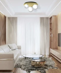 Store Sklep Kaja Lampa sufitowa glamour z trzema kloszami MLP7966 z serii PLATO | Kaja Oświetleni