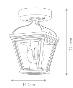 Lampa sufitowa, idealna do altany BAYVIEW-PORCH-BK z serii BAYVIEW*Sklep Kaja Cheap