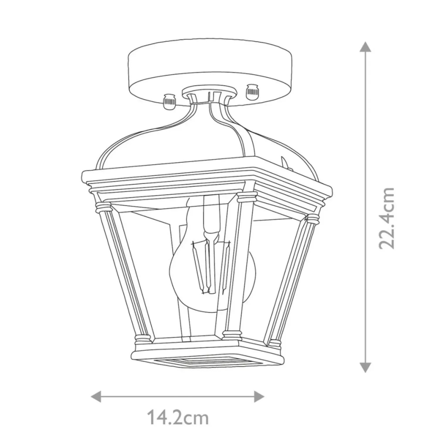 Lampa sufitowa, idealna do altany BAYVIEW-PORCH-BK z serii BAYVIEW*Sklep Kaja Cheap