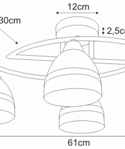 Lampa sufitowa K-JSL-6572/4 AB z serii COLAR | Kaja Oświetlenie*Sklep Kaja Hot
