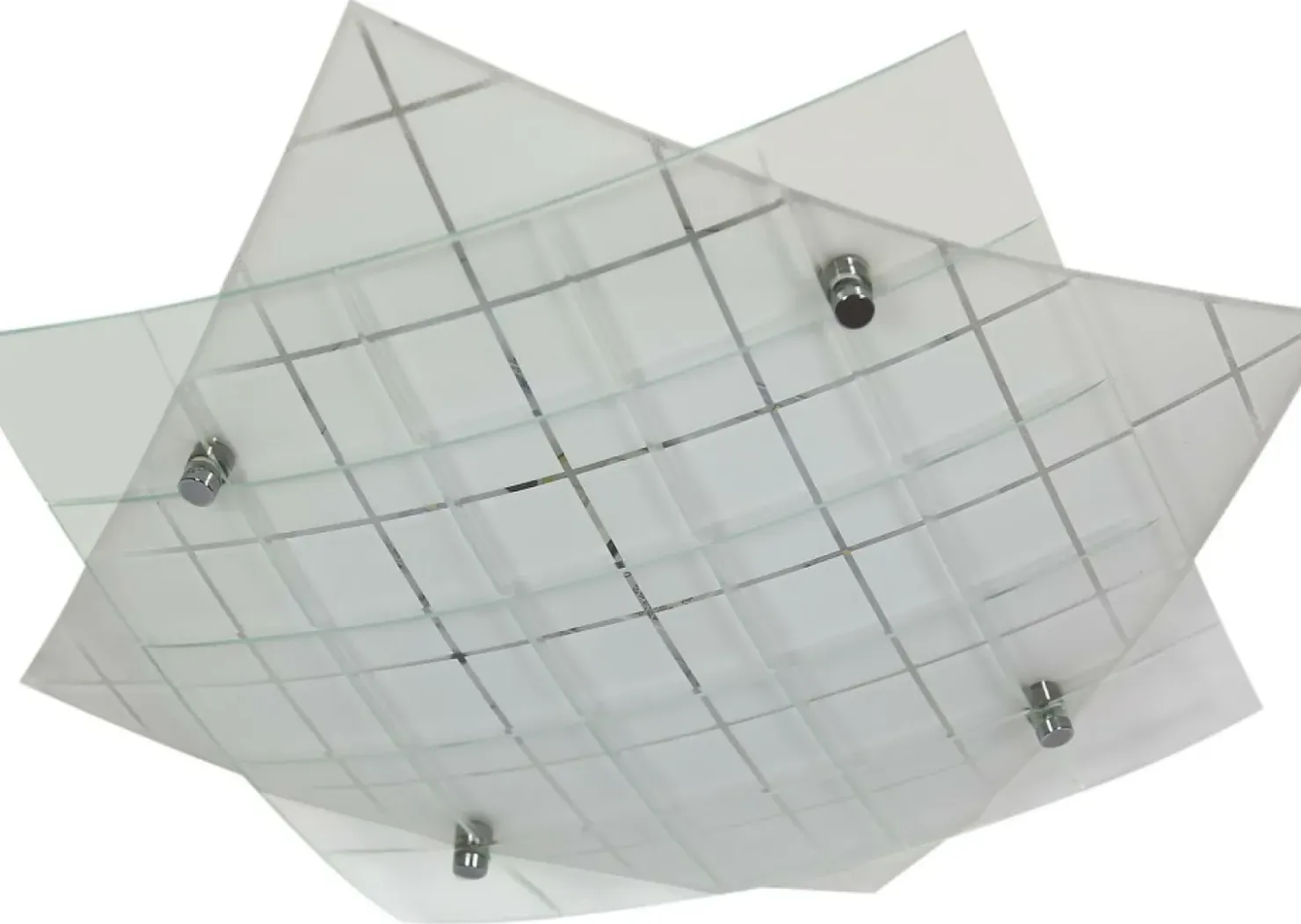Lampa sufitowa LED z kloszem w kratkę 10-30146 DUBLOS | Kaja*Sklep Kaja Store