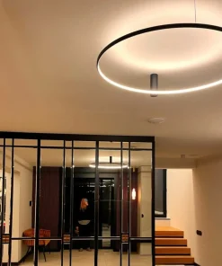 Sale Sklep Kaja Lampa sufitowa, ledowy ring 90cm LP-909/1C L BK RING | Kaja