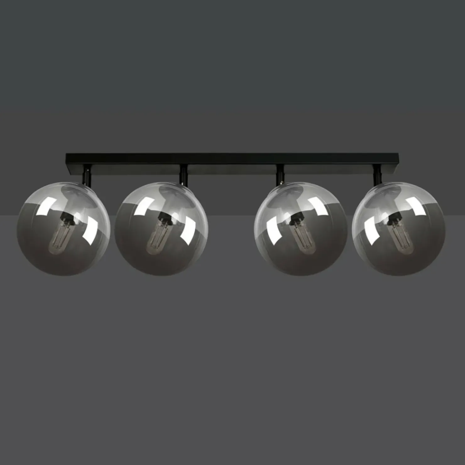 Clearance Sklep Kaja Lampa sufitowa listwa z grafitowymi kloszami 777/4 | Kaja Oświetlenie