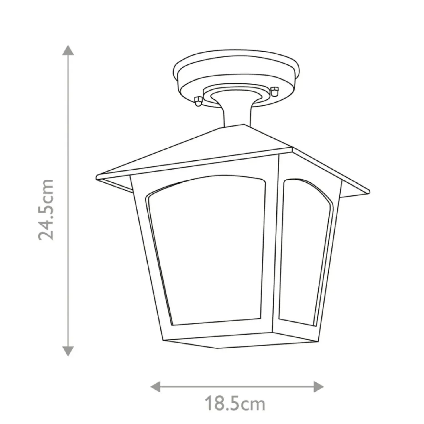 Lampa sufitowa, plafon zewnętrzny BL6A-BLACK z serii YORK*Sklep Kaja Cheap